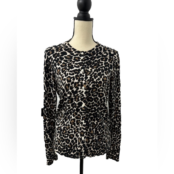 J. Crew Sweaters - J. Crew animal print cardigan, size XL, excellent conditions!